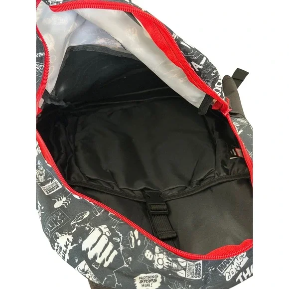 Marvel Backpack New Comic Print Black White BioWorld 79890 - Picture 3 of 5